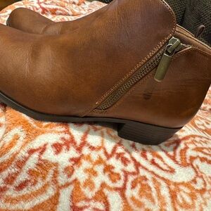 Womens Brown Leather Ankle Boots